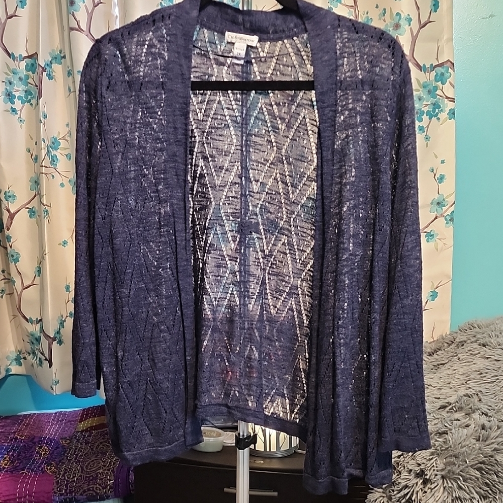 Croft & Barrow Women's Dark Blue Cardigan